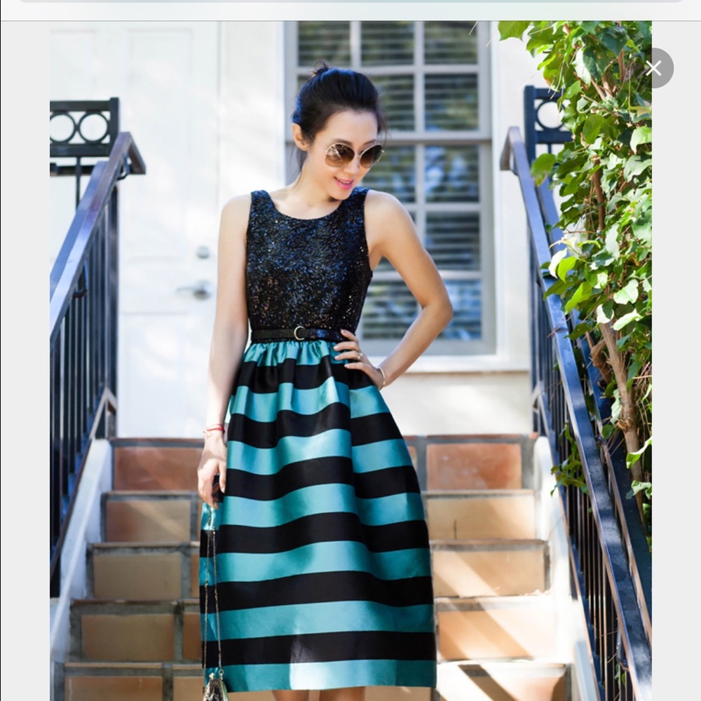 Anthropologie Starlit Stripes Dress